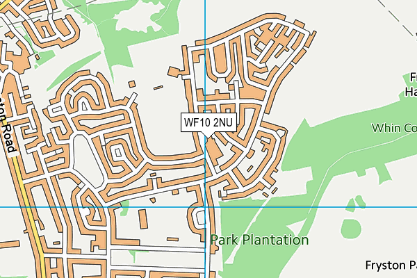 WF10 2NU map - OS VectorMap District (Ordnance Survey)
