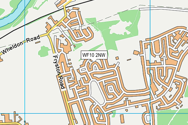 WF10 2NW map - OS VectorMap District (Ordnance Survey)