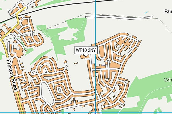 Fryston Welfare map (WF10 2NY) - OS VectorMap District (Ordnance Survey)