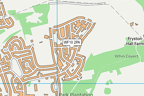 WF10 2PA map - OS VectorMap District (Ordnance Survey)