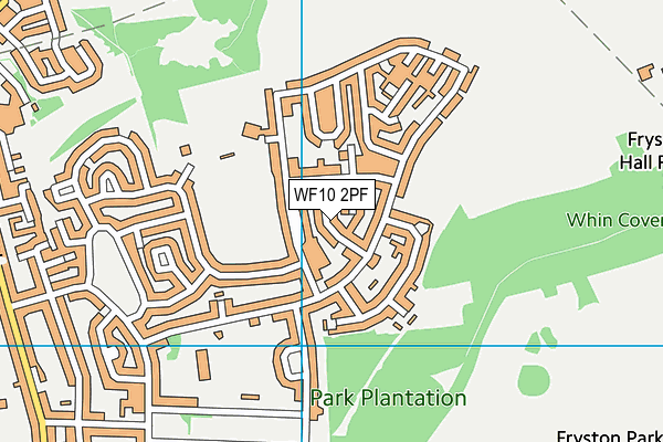 WF10 2PF map - OS VectorMap District (Ordnance Survey)