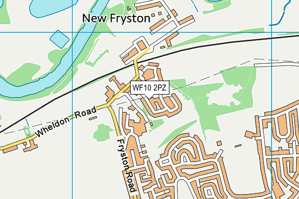 WF10 2PZ map - OS VectorMap District (Ordnance Survey)
