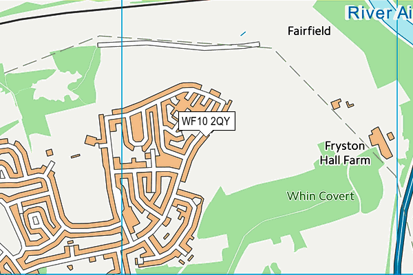 WF10 2QY map - OS VectorMap District (Ordnance Survey)