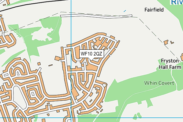 WF10 2QZ map - OS VectorMap District (Ordnance Survey)