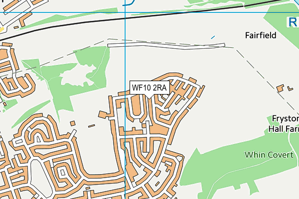 WF10 2RA map - OS VectorMap District (Ordnance Survey)