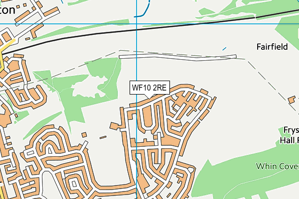 WF10 2RE map - OS VectorMap District (Ordnance Survey)