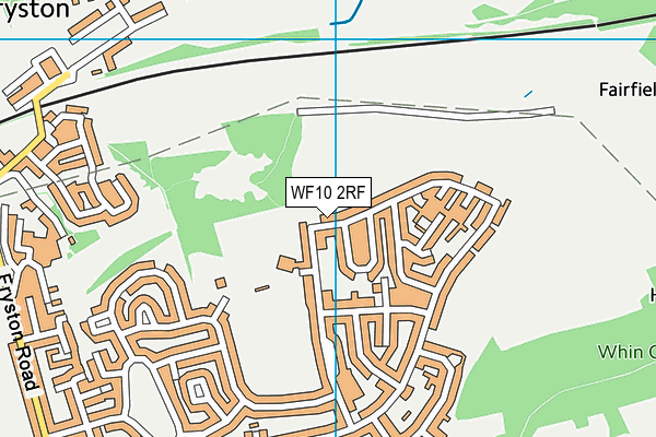 WF10 2RF map - OS VectorMap District (Ordnance Survey)