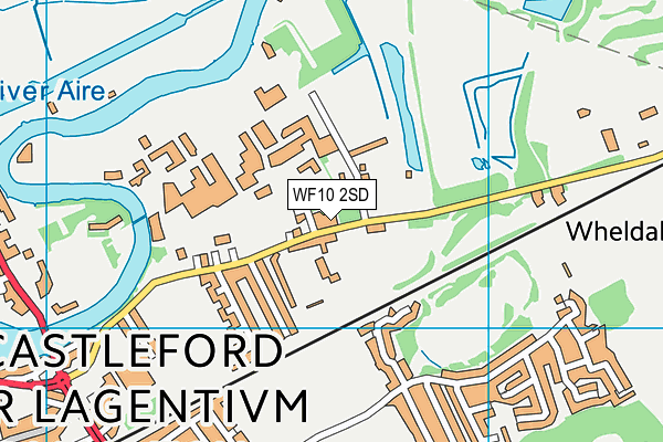 Castleford Tigers (Wheldon Road) map (WF10 2SD) - OS VectorMap District (Ordnance Survey)