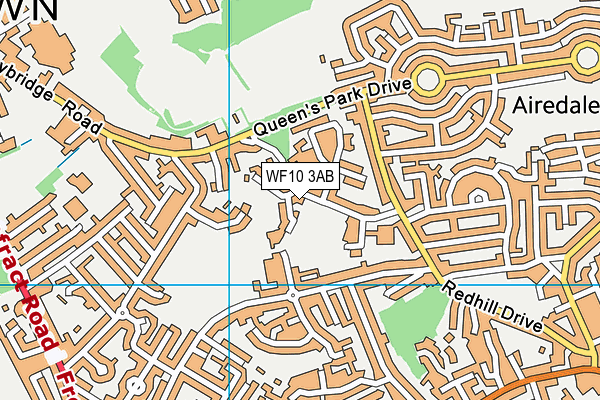 WF10 3AB map - OS VectorMap District (Ordnance Survey)