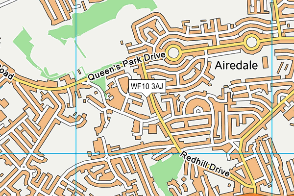 WF10 3AJ map - OS VectorMap District (Ordnance Survey)