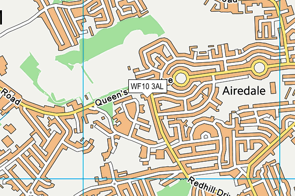 WF10 3AL map - OS VectorMap District (Ordnance Survey)