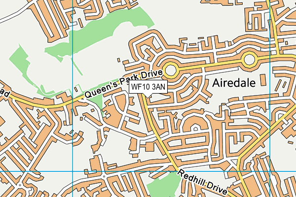 WF10 3AN map - OS VectorMap District (Ordnance Survey)