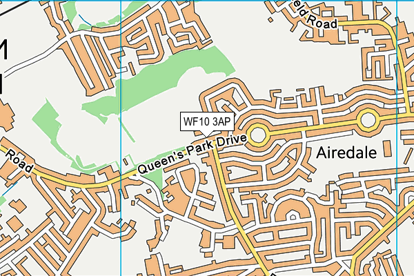 WF10 3AP map - OS VectorMap District (Ordnance Survey)