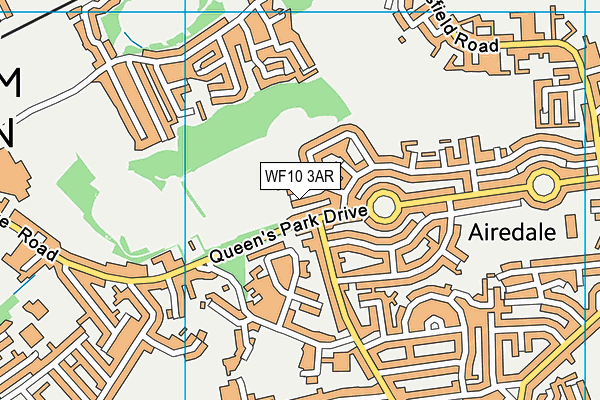 WF10 3AR map - OS VectorMap District (Ordnance Survey)