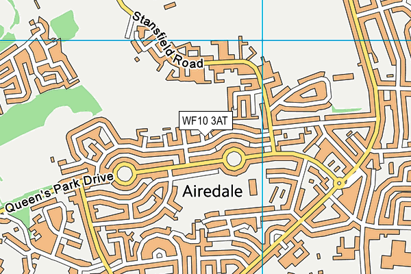 WF10 3AT map - OS VectorMap District (Ordnance Survey)