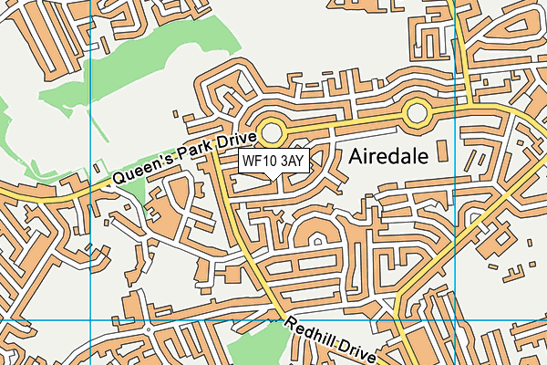 WF10 3AY map - OS VectorMap District (Ordnance Survey)