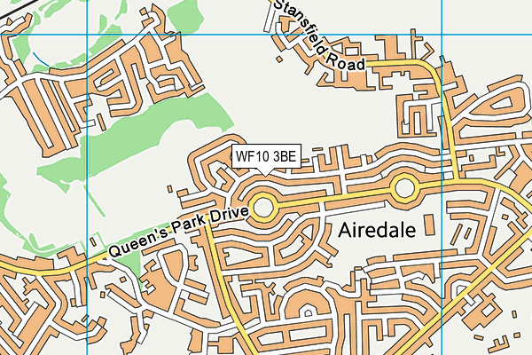 WF10 3BE map - OS VectorMap District (Ordnance Survey)