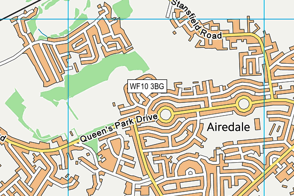 WF10 3BG map - OS VectorMap District (Ordnance Survey)