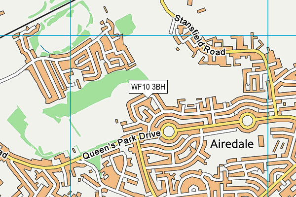 WF10 3BH map - OS VectorMap District (Ordnance Survey)