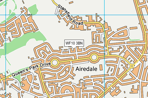WF10 3BN map - OS VectorMap District (Ordnance Survey)