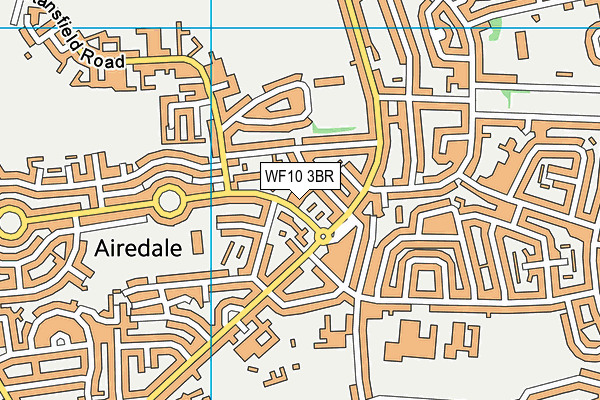 WF10 3BR map - OS VectorMap District (Ordnance Survey)