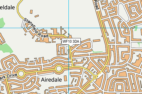 WF10 3DA map - OS VectorMap District (Ordnance Survey)