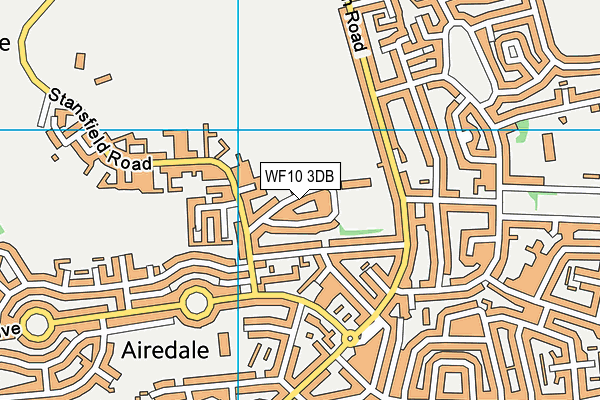 WF10 3DB map - OS VectorMap District (Ordnance Survey)