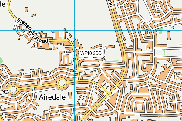 WF10 3DD map - OS VectorMap District (Ordnance Survey)