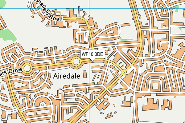 WF10 3DE map - OS VectorMap District (Ordnance Survey)