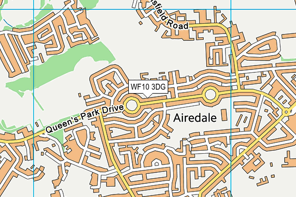 WF10 3DG map - OS VectorMap District (Ordnance Survey)