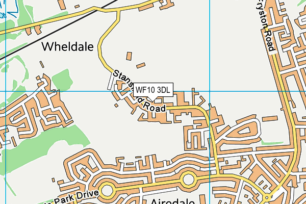 WF10 3DL map - OS VectorMap District (Ordnance Survey)