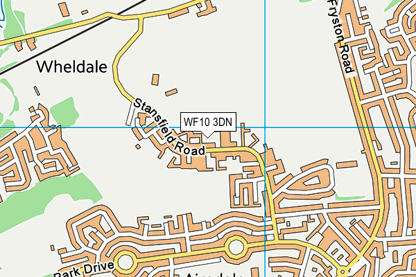 WF10 3DN map - OS VectorMap District (Ordnance Survey)