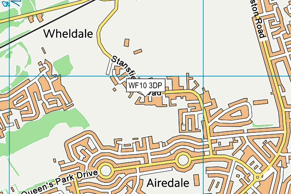 WF10 3DP map - OS VectorMap District (Ordnance Survey)