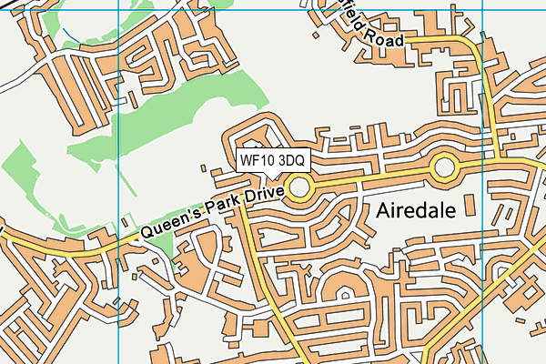 WF10 3DQ map - OS VectorMap District (Ordnance Survey)