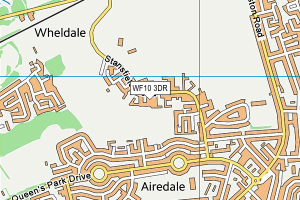 WF10 3DR map - OS VectorMap District (Ordnance Survey)