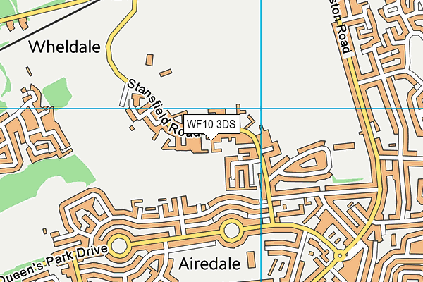 WF10 3DS map - OS VectorMap District (Ordnance Survey)