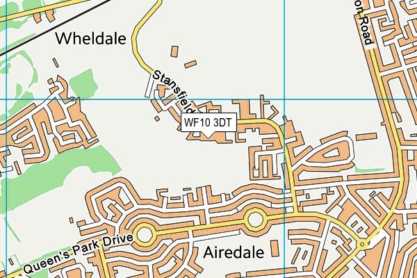 WF10 3DT map - OS VectorMap District (Ordnance Survey)