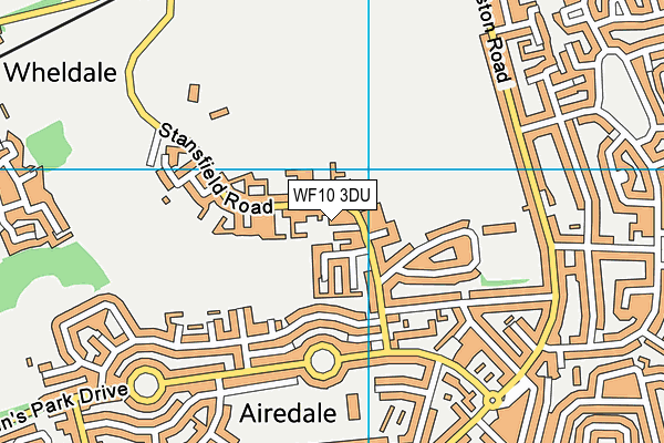 WF10 3DU map - OS VectorMap District (Ordnance Survey)