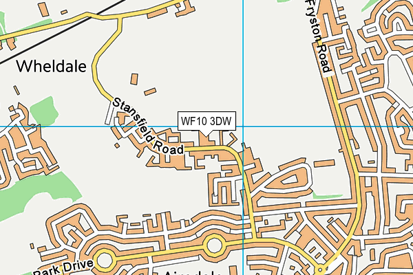 WF10 3DW map - OS VectorMap District (Ordnance Survey)