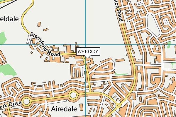 WF10 3DY map - OS VectorMap District (Ordnance Survey)