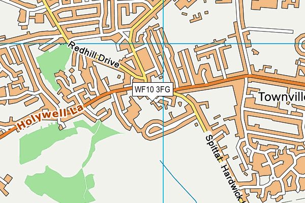 WF10 3FG map - OS VectorMap District (Ordnance Survey)