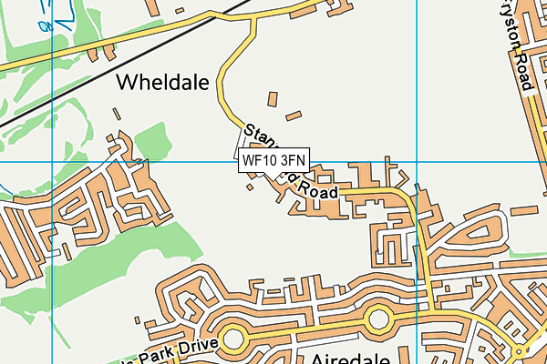 WF10 3FN map - OS VectorMap District (Ordnance Survey)