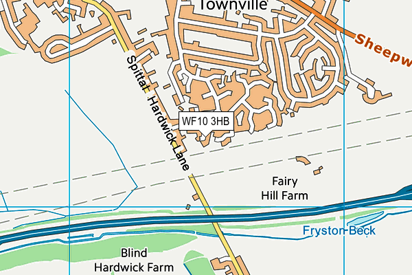 WF10 3HB map - OS VectorMap District (Ordnance Survey)