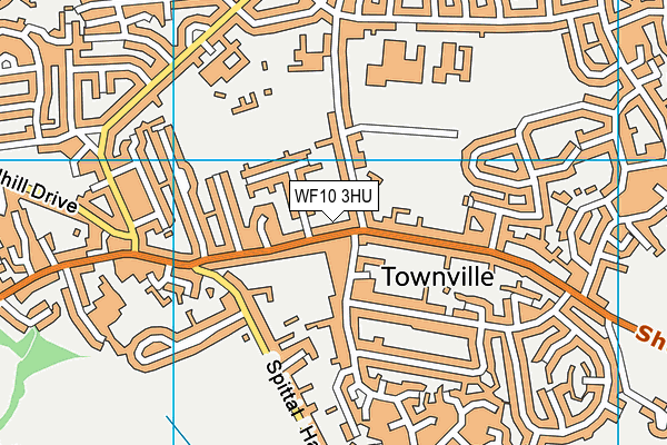 WF10 3HU map - OS VectorMap District (Ordnance Survey)