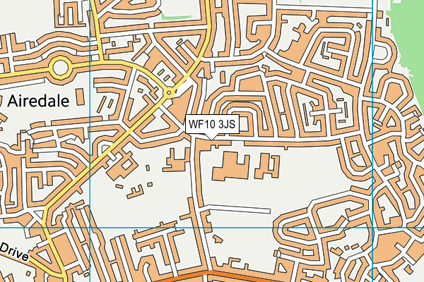 WF10 3JS map - OS VectorMap District (Ordnance Survey)