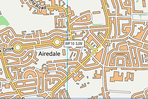 WF10 3JW map - OS VectorMap District (Ordnance Survey)