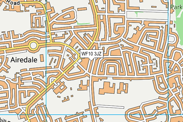 WF10 3JZ map - OS VectorMap District (Ordnance Survey)