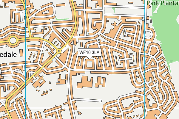 WF10 3LA map - OS VectorMap District (Ordnance Survey)