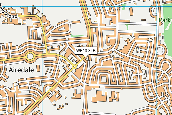 WF10 3LB map - OS VectorMap District (Ordnance Survey)