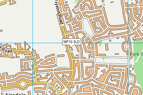 WF10 3LD map - OS VectorMap District (Ordnance Survey)